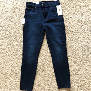 7For All Mankind the high waist ankle skinny jeans